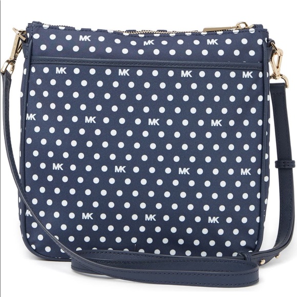 Michael Kors Navy Polka Dot Crossbody Bag - Picture 16 of 16